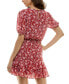 Juniors' Ruched Tiered Floral-Print Dress