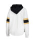 Фото #2 товара Women's White, Black Vegas Golden Knights Goal Zone Long Sleeve Lace-Up Hoodie T-shirt
