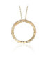 ფოტო #2 პროდუქტის Suzy Levian Sterling Silver Cubic Zirconia Large Open Circle Pendant Necklace