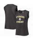 ფოტო #1 პროდუქტის Women's Heather Charcoal Pittsburgh Steelers Plus Size Tank Top