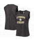 ფოტო #1 პროდუქტის Women's Heather Charcoal Pittsburgh Steelers Plus Size Tank Top