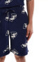 Polo Ralph Lauren all over retro sport logo terry sweat shorts in navy CO-ORD Синий, L - W35-38 - фото #4