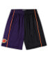 Men's Purple, Black Phoenix Suns Big and Tall Hardwood Classics Split Swingman Shorts