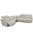 Фото #8 товара Sebaston 5-Pc. Fabric Sectional with 3 Power Motion Recliners, Created for Macy's