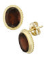 Gemstone Twist Gallery Stud Earring Set in 14k Gold