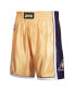 Фото #4 товара Men's Kobe Bryant Gold-Tone and Purple Los Angeles Lakers Authentic Reversible Shorts