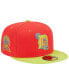 Фото #1 товара Men's Red and Neon Green Detroit Tigers 1968 World Series Champions Lava Highlighter Combo 59FIFTY Fitted Hat