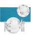 Фото #9 товара Boutique Misty Leaves 12 Pc. Dinnerware Set, Service for 4