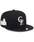 Фото #1 товара Men's Black Colorado Rockies Multi-Color Pack 59FIFTY Fitted Hat
