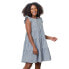 Women's Organic Cotton Flutter Sleeve Short Tiered Dress