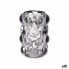 Candleholder Microbeads Grey Crystal 8,4 x 12,5 x 8,4 cm (12 Units)