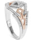 Diamond Ahsoka Star Wars Ring (1/4 ct. t.w.) in Sterling Silver & Rose Gold-Plate