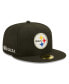 Фото #1 товара Men's X Alpha Industries Black Pittsburgh Steelers Alpha 59Fifty Fitted Hat