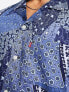 Levi's revere collar shirt in blue all over print