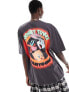 ASOS DESIGN unisex oversized graphic tee with Looney Tunes back print in charcoal