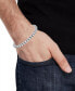 ფოტო #2 პროდუქტის Men's Cubic Zirconia Tennis Bracelet in Stainless Steel