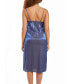 ფოტო #2 პროდუქტის Skyler Plus Size Irredesant Satin Dress with Adjustable Straps