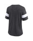 ფოტო #3 პროდუქტის Women's Heathered Charcoal Minnesota Vikings Give It All Tri-Blend Half-Sleeve V-Neck T-Shirt