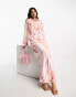 Фото #1 товара Daska collared maxi dress in light pink print