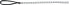 Trixie Smycz łańcuszkowa z pętlą nylonową - Czarna 2 mm