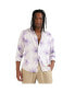 Фото #1 товара Men's EcoLiva White & Lavender Faded Floral Strokes Shirt