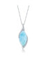 Фото #1 товара Sterling Silver Marquise Larimar Pendant