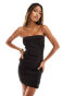 Фото #8 товара ASOS DESIGN bandeau mini dress with hardwear detail in black