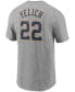 Фото #3 товара Men's Christian Yelich Gray Milwaukee Brewers Name Number T-shirt