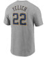 Men's Christian Yelich Gray Milwaukee Brewers Name Number T-shirt