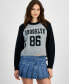 Фото #1 товара Juniors' Varsity Raglan-Sleeve Sweater