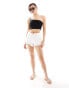 ASOS DESIGN asymmetric neck crop top with skinny strap in black Черный, 32 - фото #3