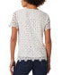 Фото #2 товара Women's Short-Sleeve Relaxed-Fit Lace Top