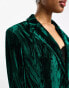 Extro & Vert Tall tailored velvet blazer in co-ord emerald green