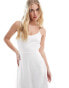 Фото #2 товара Vila Bridal satin cami maxi dress with stitch detail hem in white