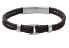 Фото #1 товара Heritage Dark Brown Leather Bracelet for Men JF04203040