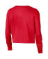 Women's Scarlet Ohio State Buckeyes 2-Hit Cropped Long Sleeve T-shirt