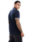 Фото #2 товара Abercrombie & Fitch elevated icon logo tipped pique polo in navy