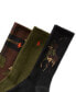 Men's 3-Pk. Camo Pony Crew Socks