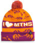 Фото #1 товара Мужская шапка оранжевая розовая трикотажная The North Face Ski Tuke Pom Hat