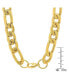 ფოტო #2 პროდუქტის Men's 18k gold Plated Stainless Steel Accented 10mm Figaro Chain Link 24" Necklaces