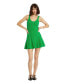 ფოტო #6 პროდუქტის Women's Chunky Knit Thin Strap Flare Mini Dress