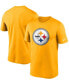 Фото #1 товара Men's Gold Pittsburgh Steelers Logo Essential Legend Performance T-shirt