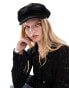 Фото #2 товара My Accessories cord baker boy hat in black