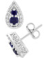 ფოტო #1 პროდუქტის Lab-Grown Blue Sapphire (7/8 ct. t.w.) & Lab-Grown White Sapphire (1/3 ct. t.w.) Stud Earrings in Sterling Silver (Also in Amethyst)
