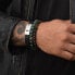 Men´s leather bracelet Twisted Flat Black RR-L0090-S