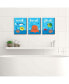 Фото #2 товара Under the Sea Critters - Wall Art 7.5 x 10 in - Set of 3 Signs Wash Brush Flush