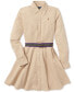 Фото #3 товара Платье для малышей Polo Ralph Lauren с поясом из хлопкового штанного хлопка
