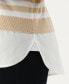 ფოტო #6 პროდუქტის Plus Size Striped Layered Long Sleeve Sweater