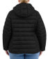 ფოტო #3 პროდუქტის Plus Size Hooded Packable Down Puffer Coat, Created for Macy's