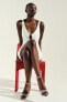 Фото #10 товара Платье облегающего кроя с вырезами ZARA